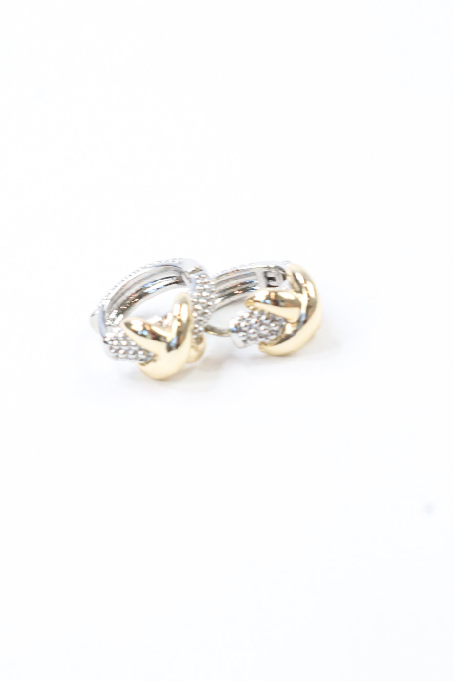 Silver Rope Huggie Earrings