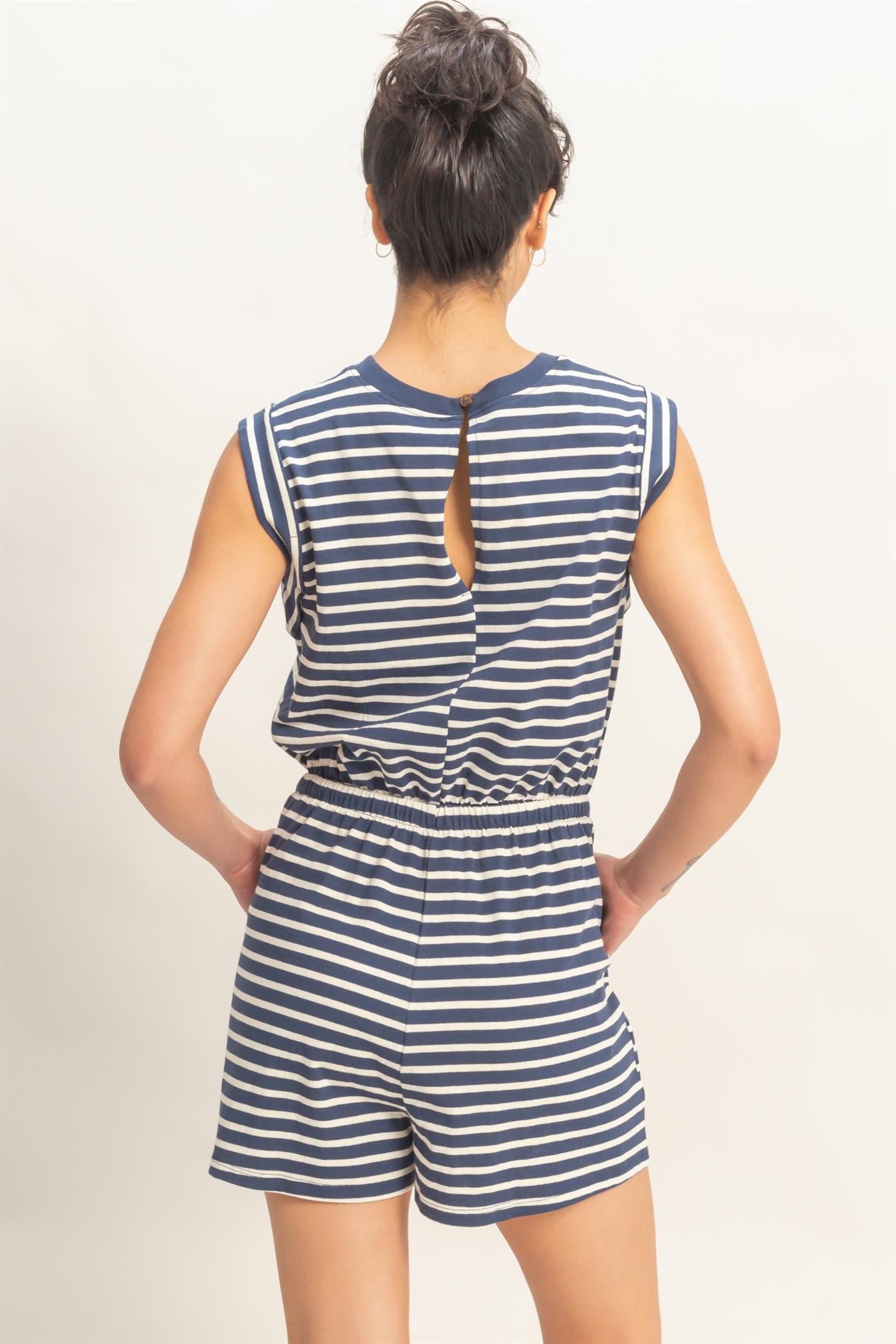 Kendall Striped Jersey Romper