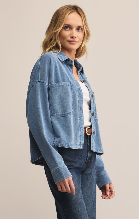 Z Supply All Day Cropped Denim Jacket