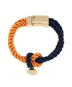 The Tanith Gameday Football Rope Bracelet pairs sporty charm with two-tone team spirit style.