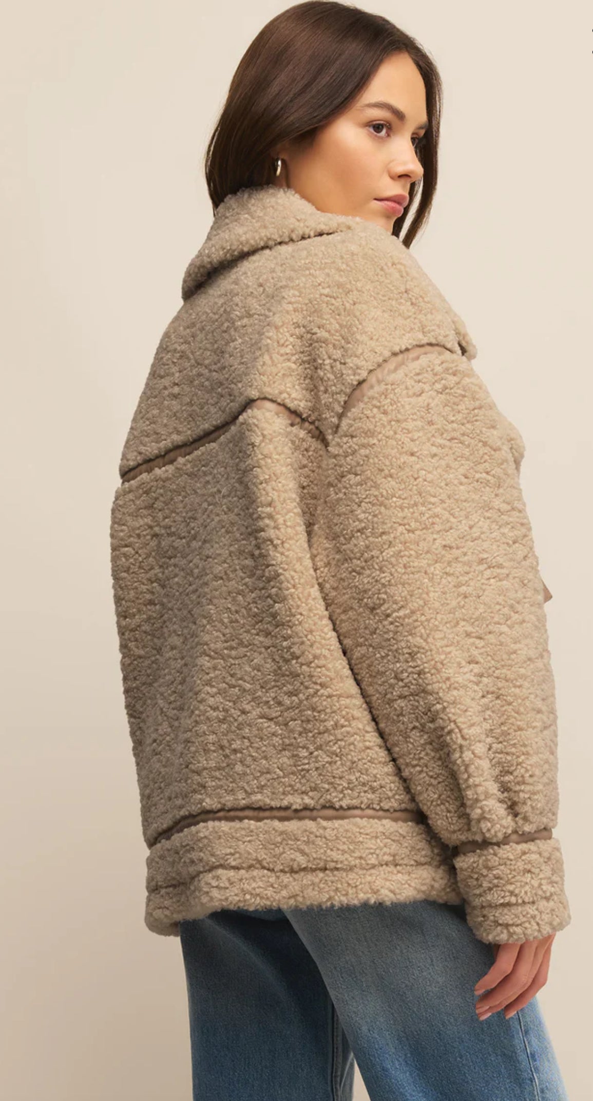 Z Supply Ari Sherpa Coat Fossil
