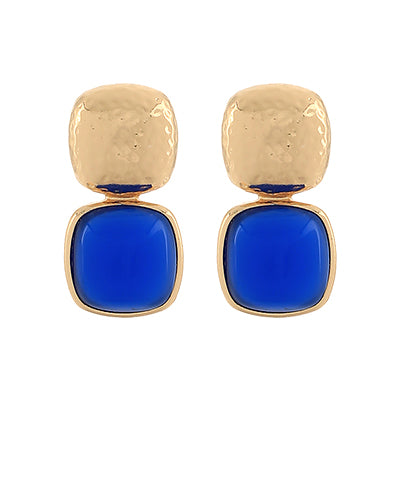 Acrylic & Metal Statement Earrings