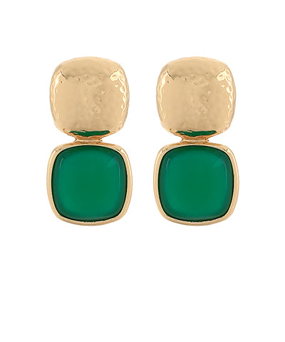 Acrylic & Metal Statement Earrings