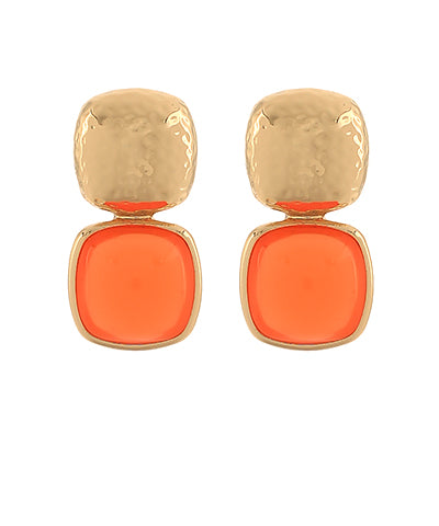 Acrylic & Metal Statement Earrings