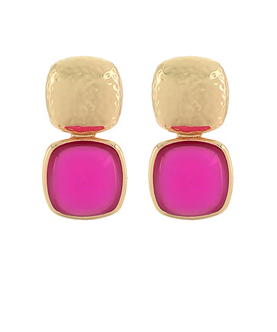 Acrylic & Metal Statement Earrings