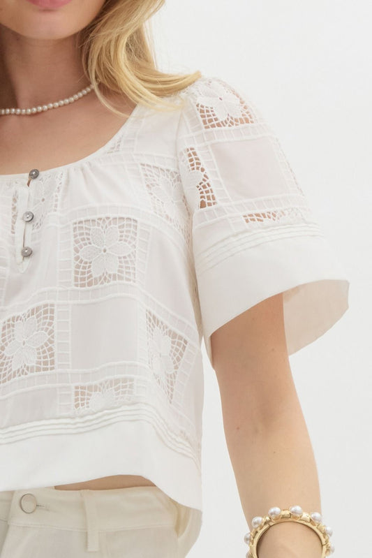 Amara – A Chic and Feminine Crochet Crop Top