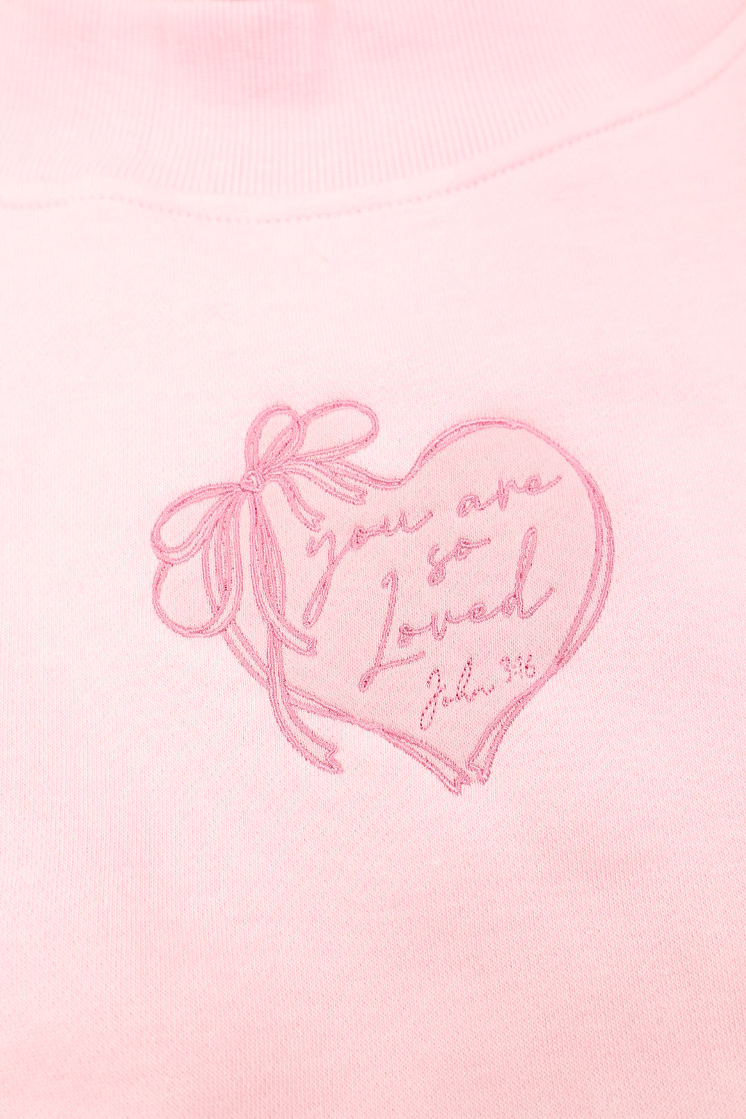 John 3:16 Embroidered Mock Neck Sweatshirt