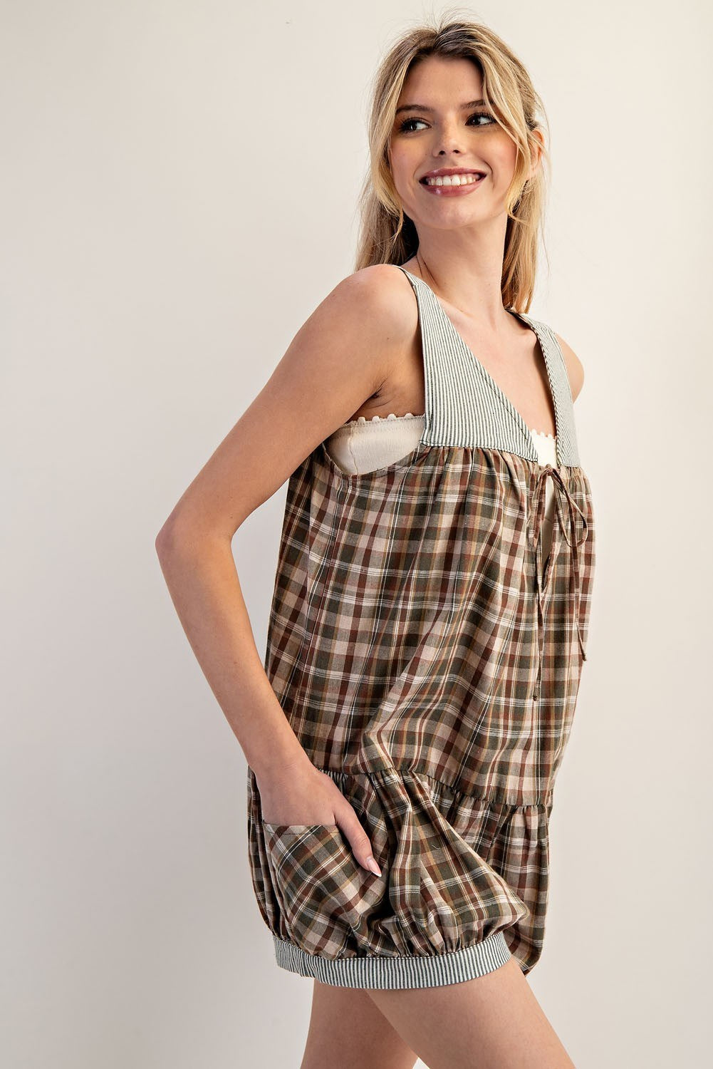 Jacie Sleeveless Tie Romper