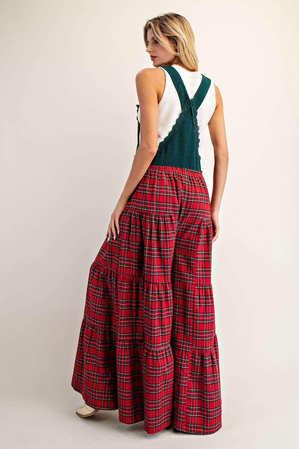 Lace Trim Wide Leg Jumpsuit