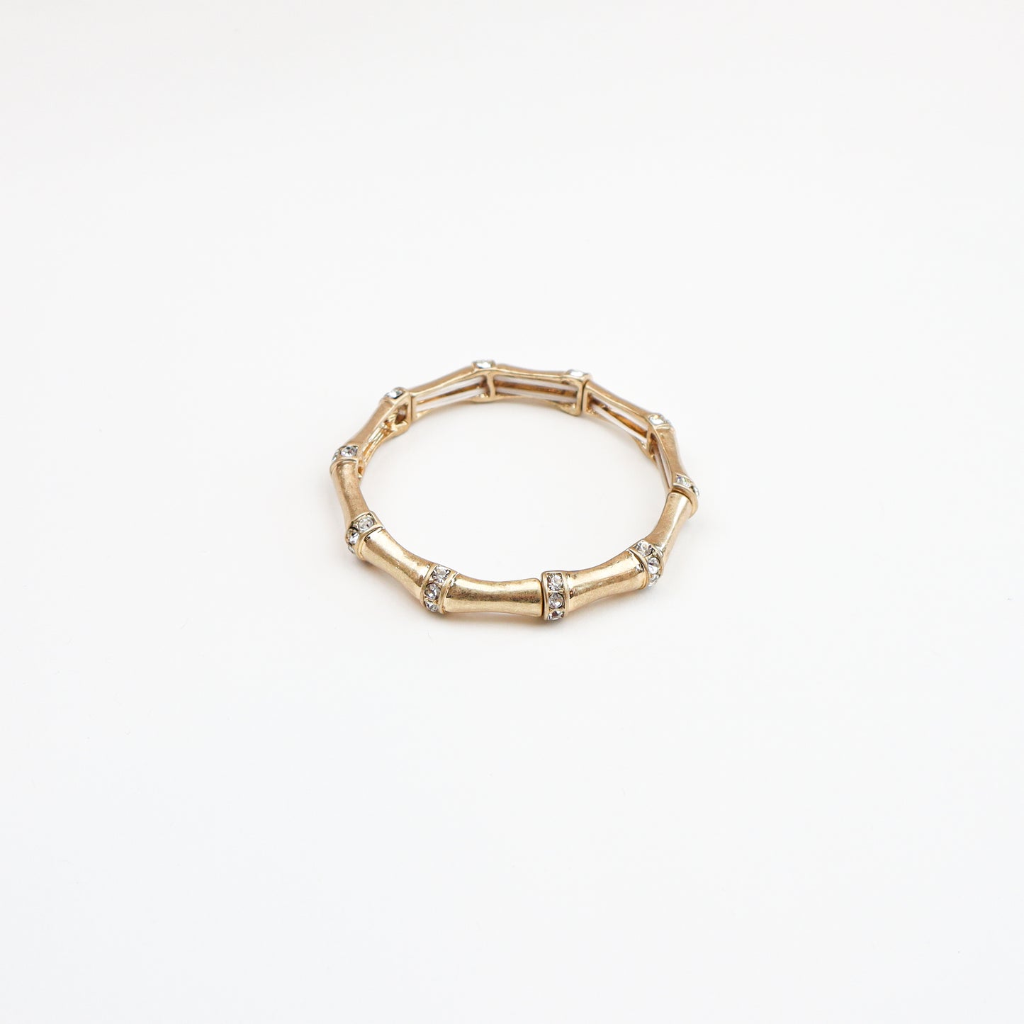 bamboo-inspired bracelet with rhinestone details