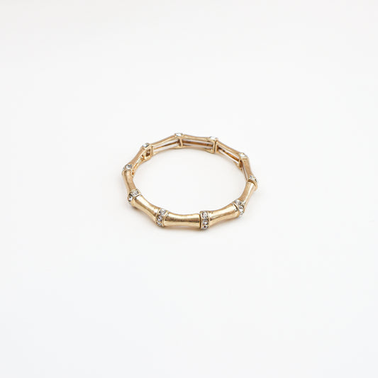 bamboo-inspired bracelet with rhinestone details