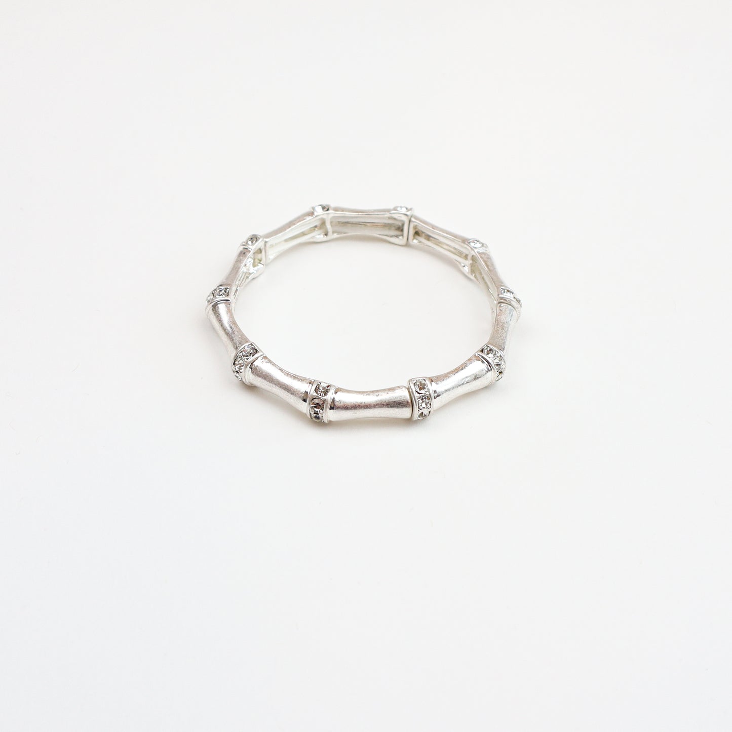 bamboo-inspired bracelet with rhinestone details