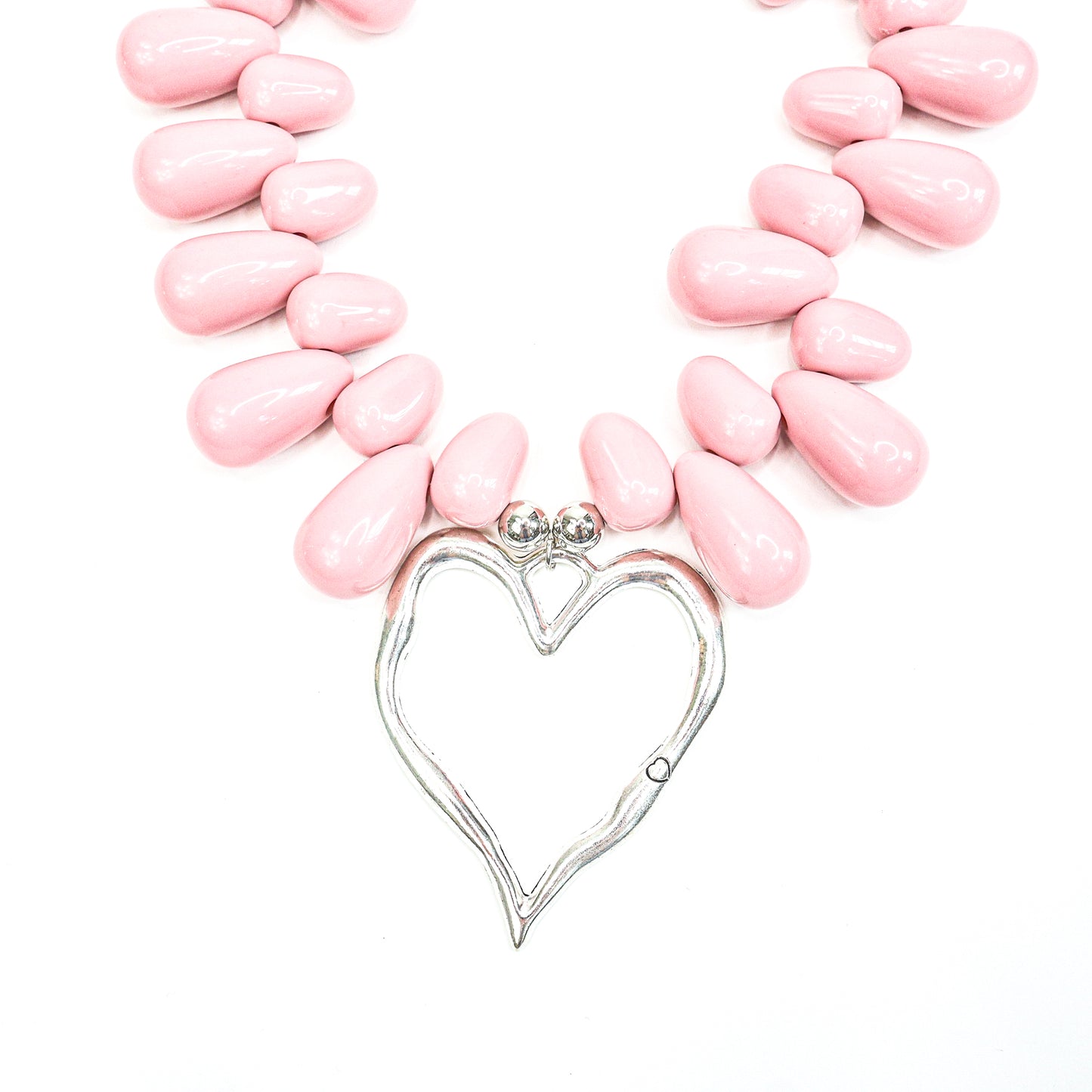 Bubblegum Heartbeat Statement Necklace