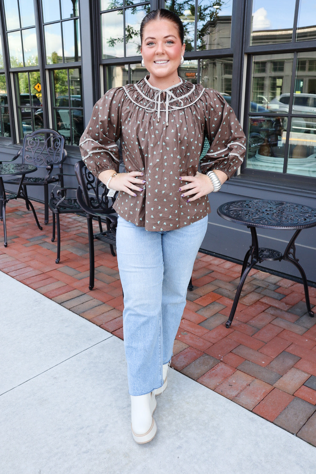 Blue Bows Blouse
