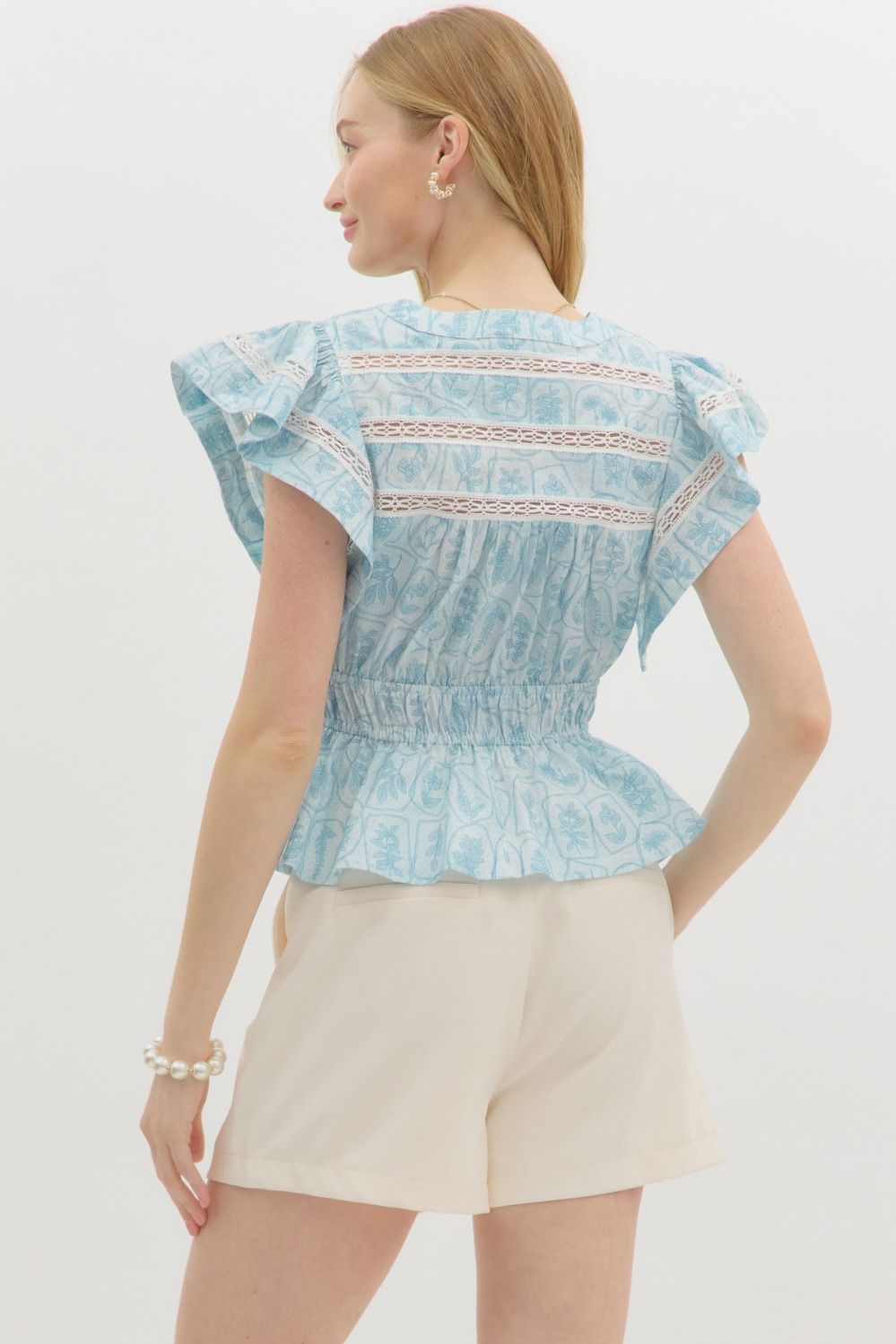 Delilah Flutter Sleeve Top