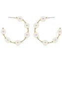 Pearl & Metal Open Hoops