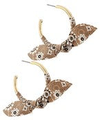 The Vespera Fabric Bow Hoop Earrings add playful charm with soft bows and classic hoops.