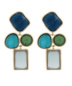 The Lucina Linear Multi-Shape Earrings bring modern elegance with a playful geometric twist.