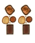 The Lucina Linear Multi-Shape Earrings bring modern elegance with a playful geometric twist.