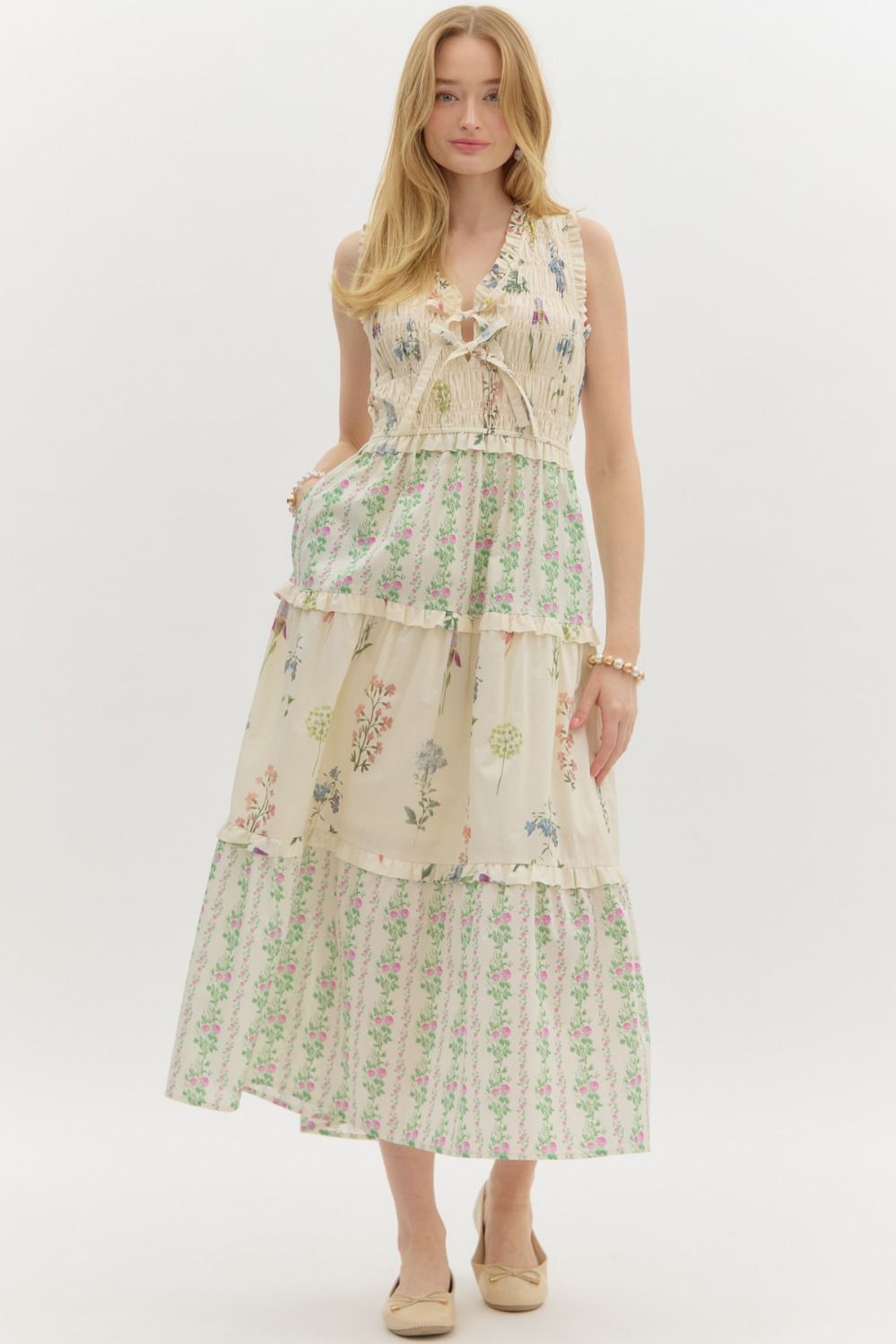 Emberly Tiered Midi Dress