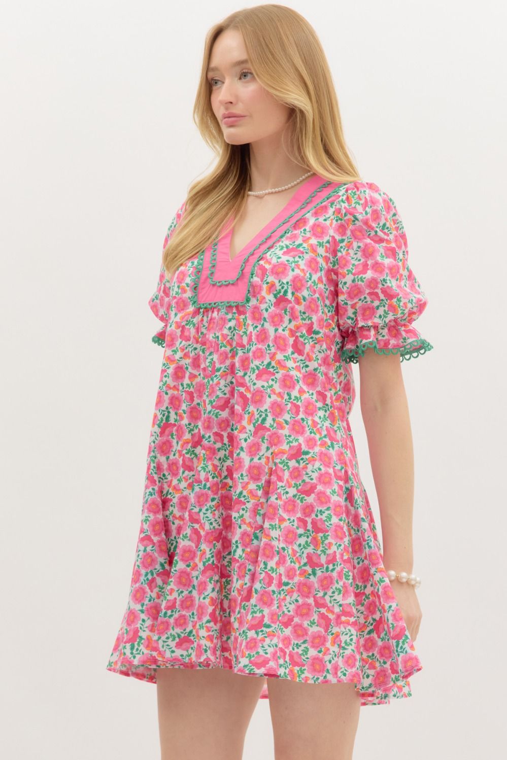 Fiorella Scallop Mini Dress