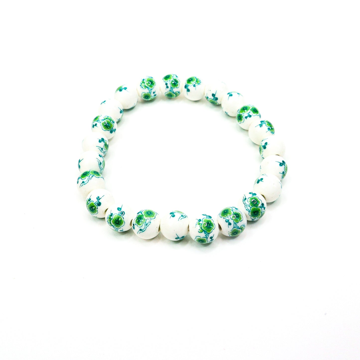 Garden Porcelain Beaded Bracelets Green