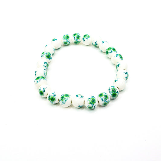 Garden Porcelain Beaded Bracelets Green