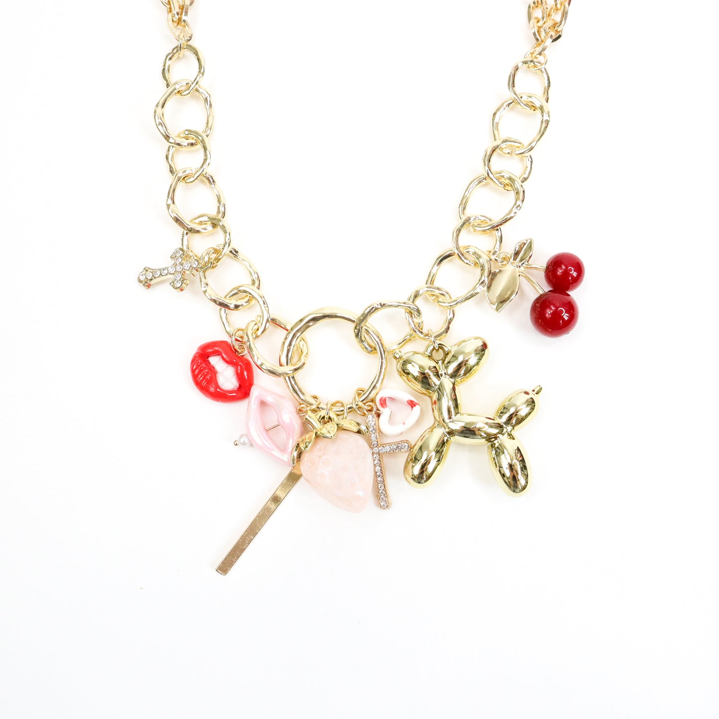 Golden Pop Charm Party Necklace