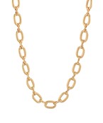 Chunky oval link gold chain necklace