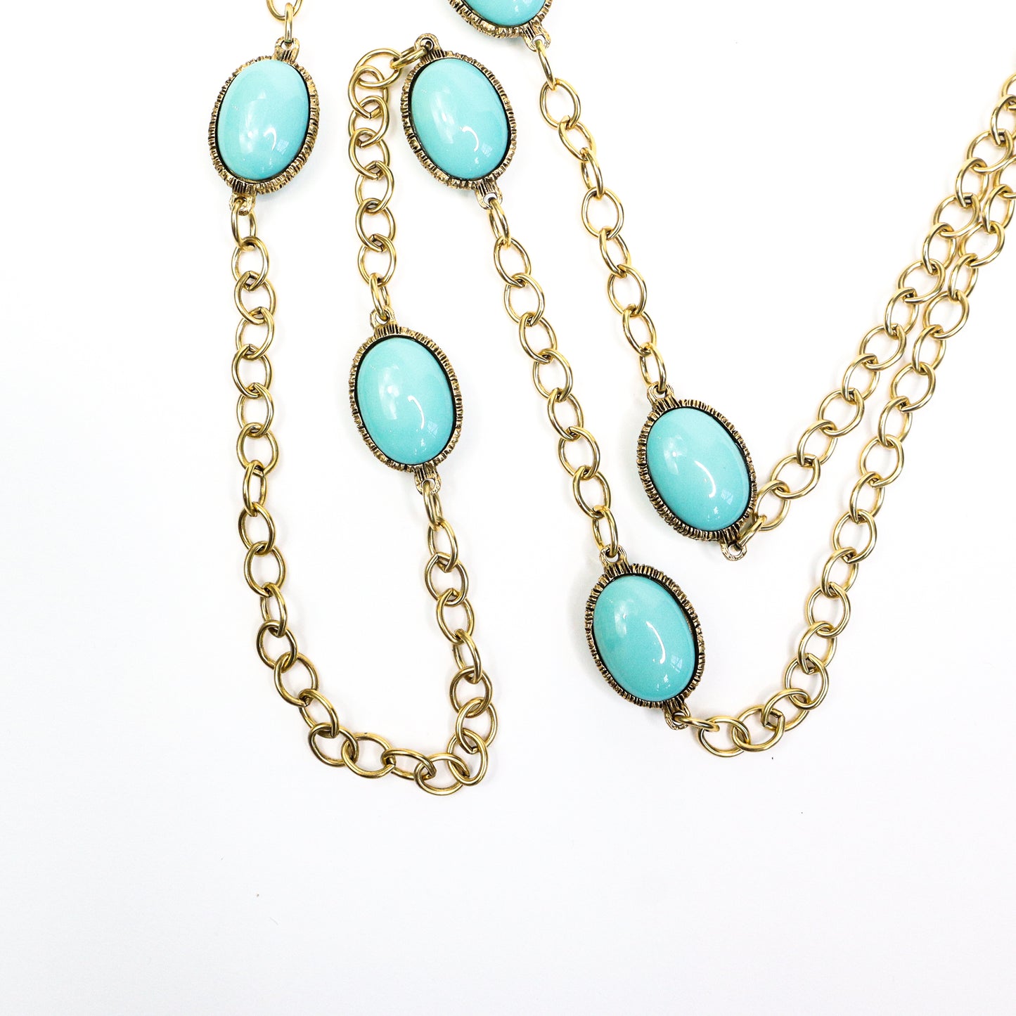 Golden Hour Turquoise Chain Necklace