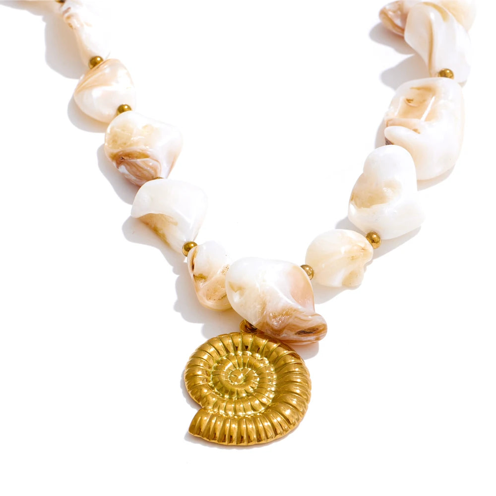 Golden Tide Shell Necklace