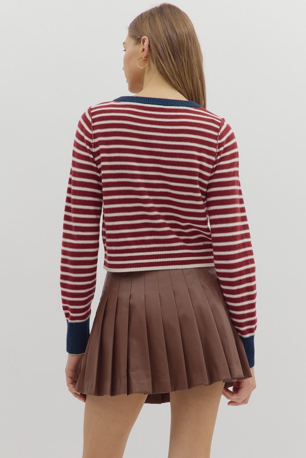 Jolene Striped Fitted Cardigan