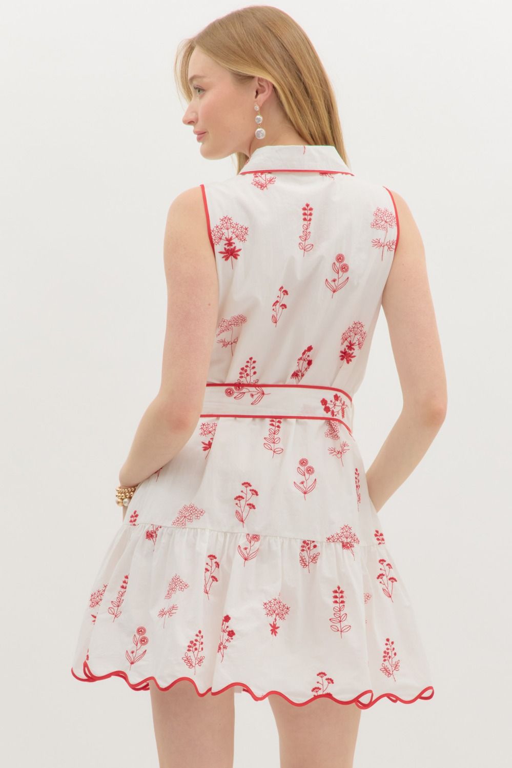 Lila Garden Embroidered Mini Dress