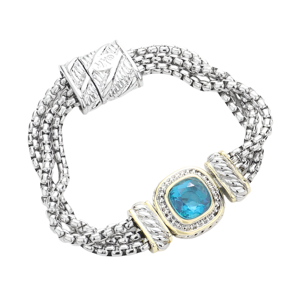 Eloise Square CZ Magnetic Bracelet