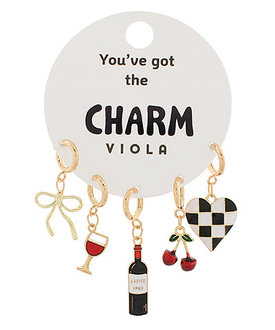 Geneva Wine Multi Charm Set