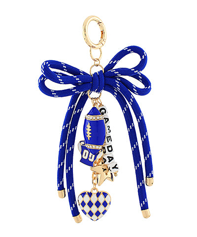 Linnea Football Bow Charm