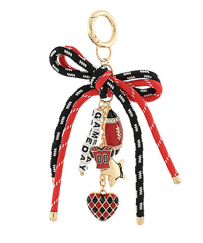 Linnea Football Bow Charm