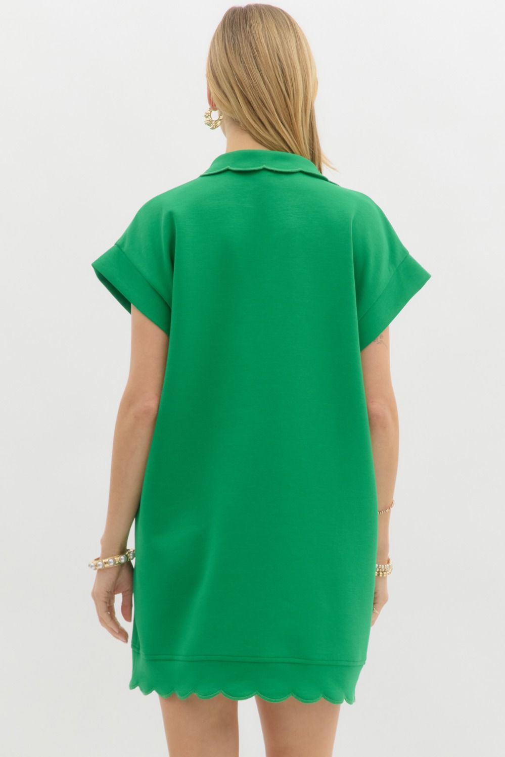 Mabel Scallop Trim Mini Dress