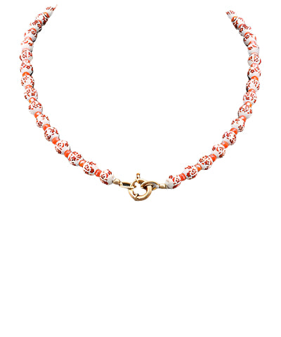 Loretta Printed Ceramic Ball Necklace