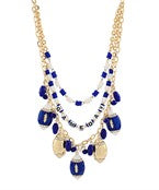 The Selah Layered Pave Football Necklace scores big on sparkle with sporty-chic style.