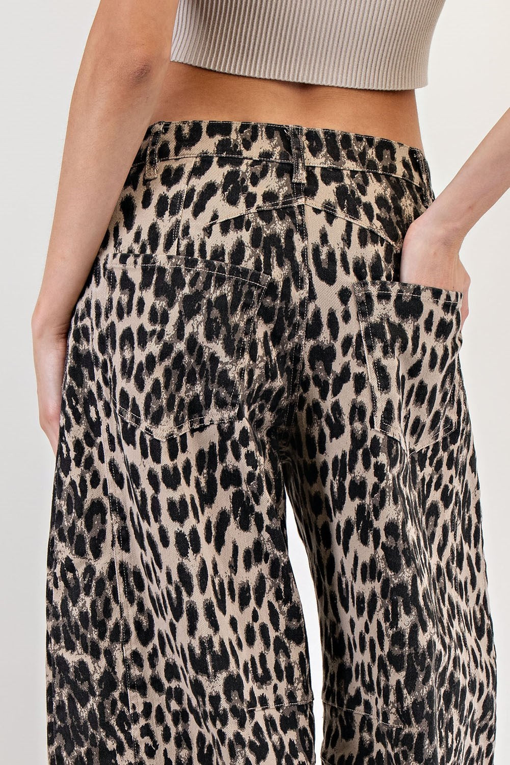 Cheetah Barrel Pants