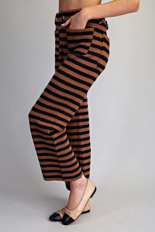 The Marceline Scallop Stripe Knit Pants deliver effortless comfort with a playful, elevated design.