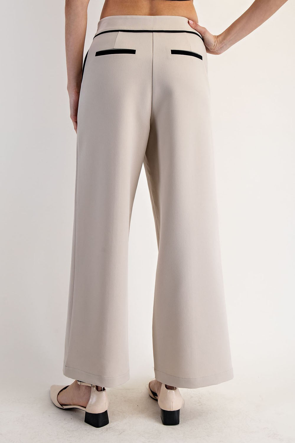 Greta Contrast Straight Leg Pant