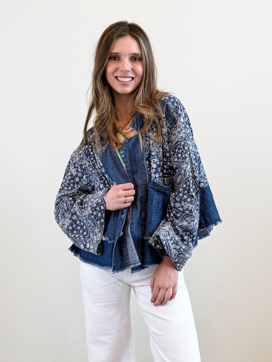 Paisley Denim Blazer