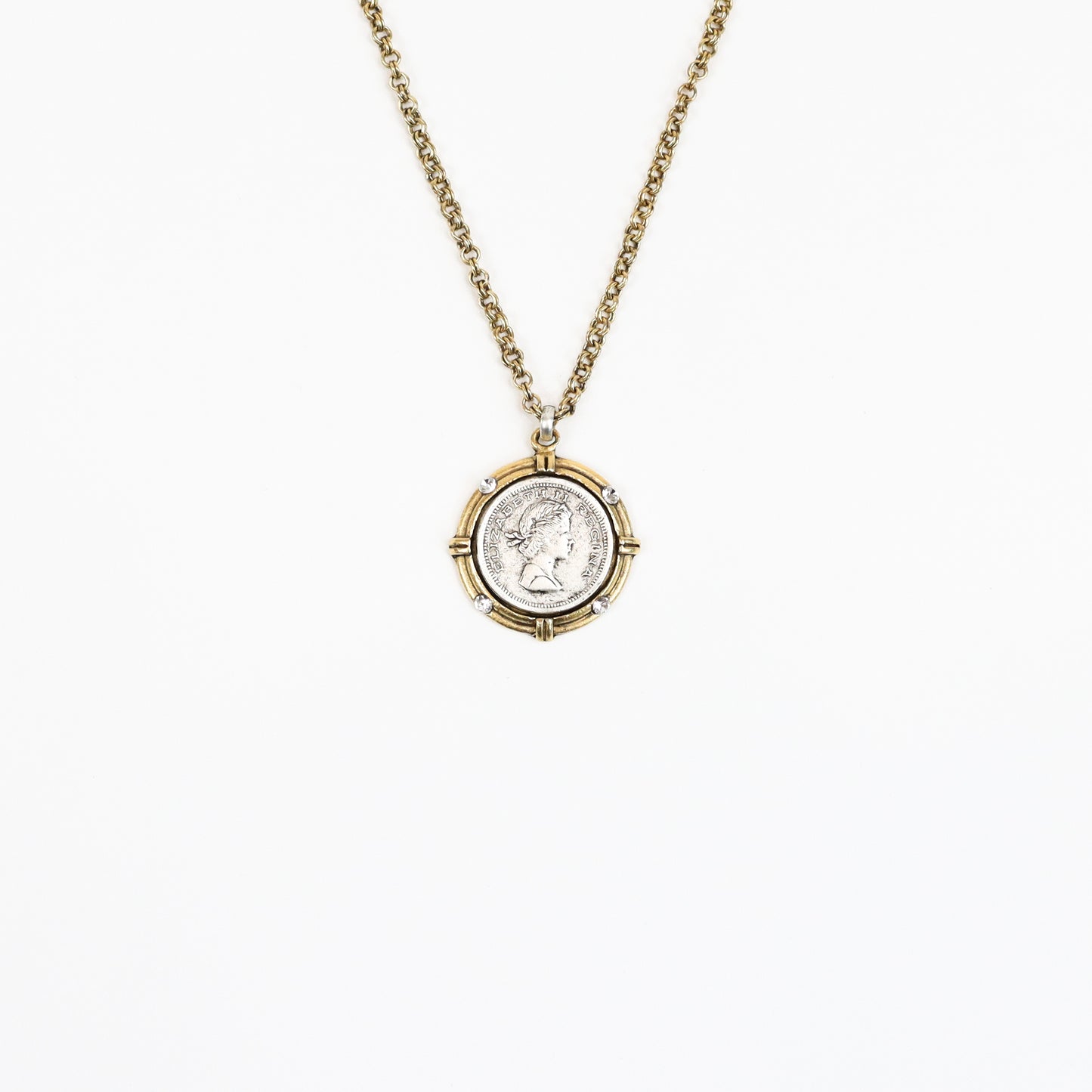 Royal Crystal Medallion Pendant Necklace