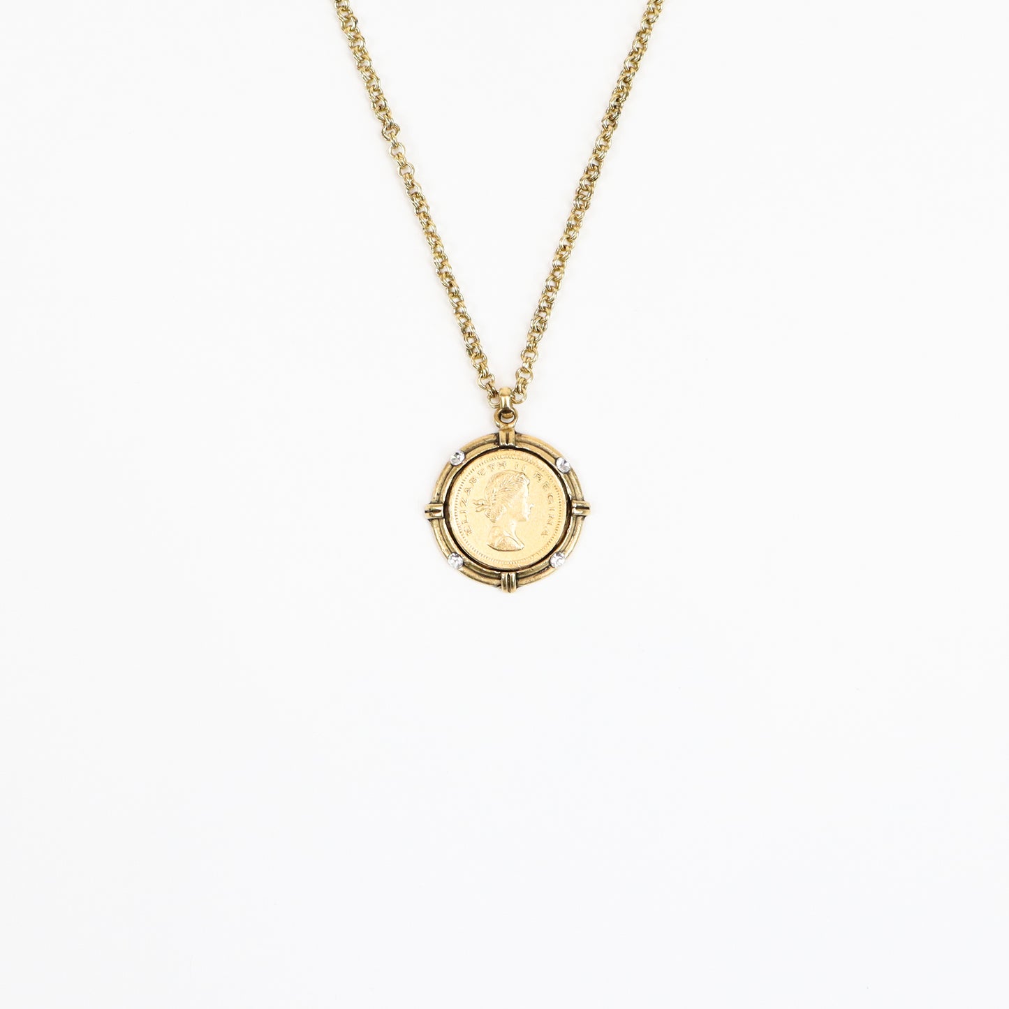 Royal Crystal Medallion Pendant Necklace