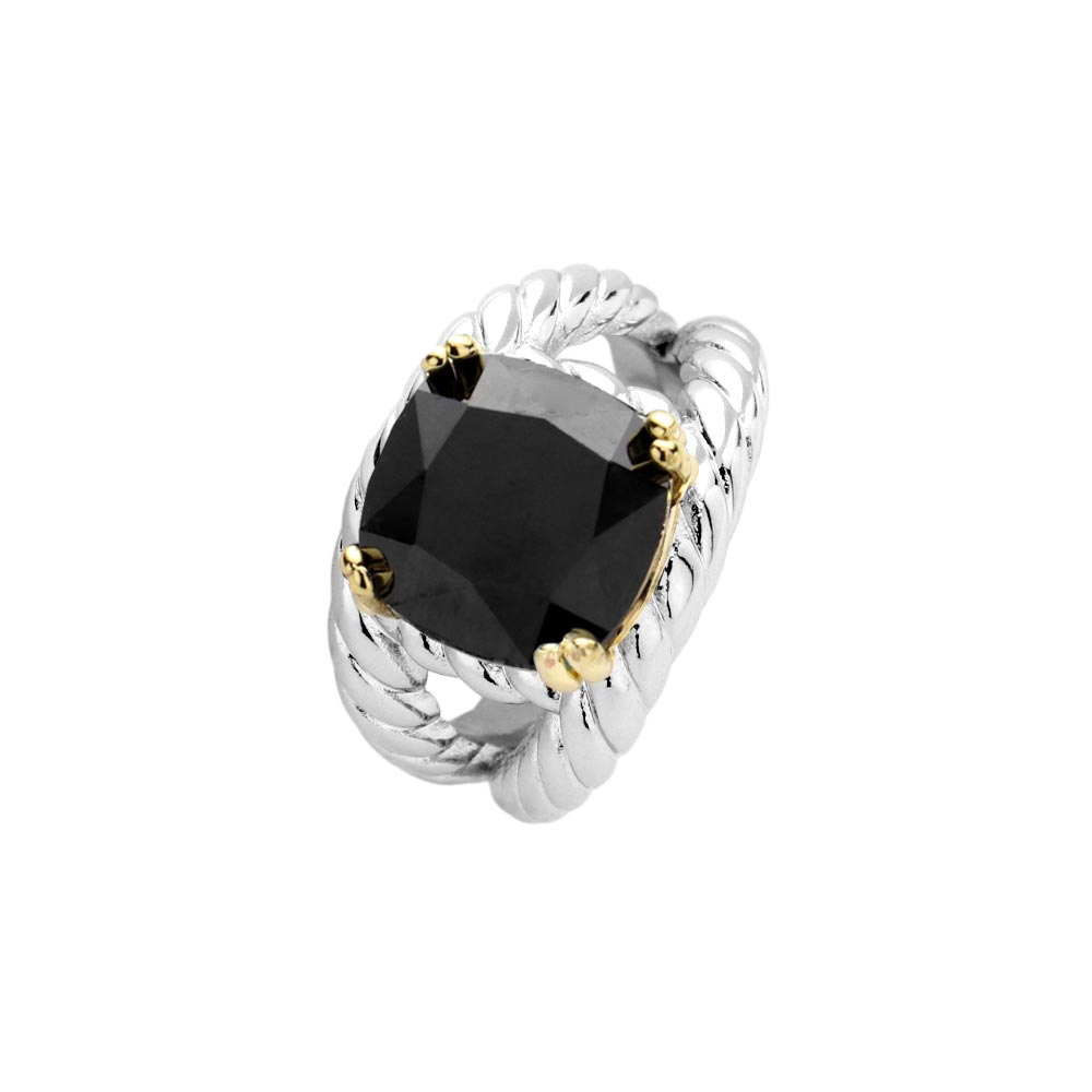 Maribel Cushion Cut CZ Rope Ring