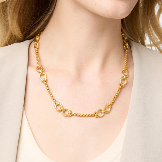 Julie Vos Saratoga Demi Link Necklace - Gold