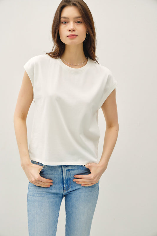 Savannah Cropped Acid Wash Tee