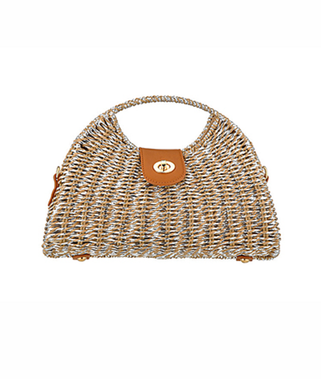 Coastal Weave Convertible Crossbody Bag